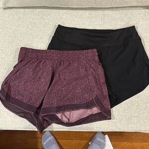 2 Pairs Athleta Exercise Athletic Shorts 4 4.5” Run With It Mesh Racer Run Short